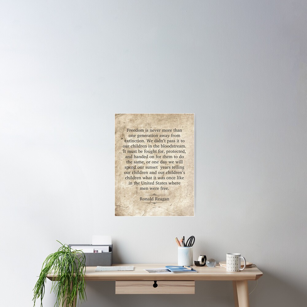 Ronald Reagan Quote Poster
