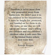 Ronald Reagan Quote Poster