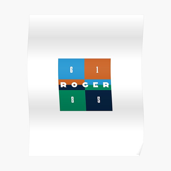 ROGER FEDERER GRAND SLAMS Poster