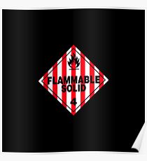 Flammable Solid Black Poster