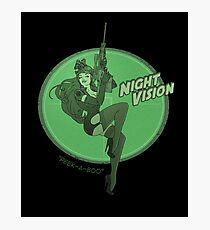 Night Vision Pin Up Photographic Print