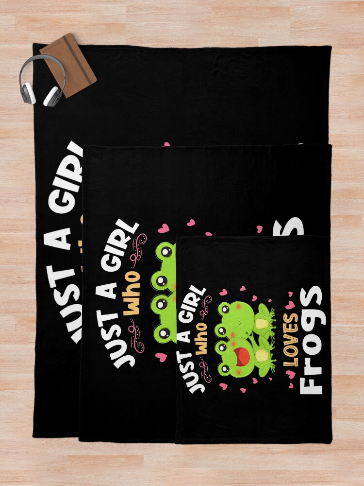 Alternate view of Just a Girl who Loves Frogs Gift Throw Blanket