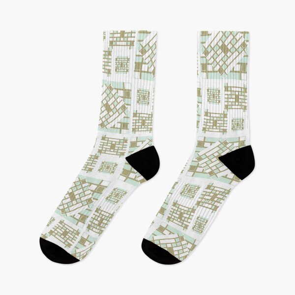 Item preview, Mosaic Pattern 1. mint, gold, white, cubes, decor, art, Redbubble. designed and sold by PrintedDreams.