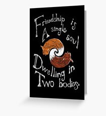 Friendly Foxes Greeting Card