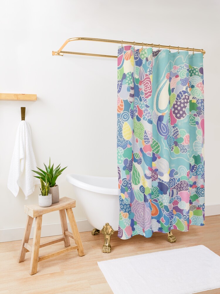 Alternate view of Sweeping Medley Shower Curtain