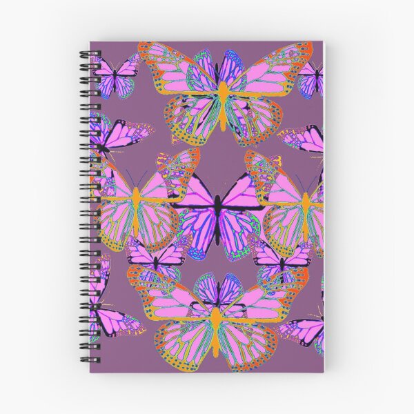 Item preview,  PUCE PURPLE COLORED DECORATIVE STYLED PINK BUTTERFLIES designed and sold by sharlesart.