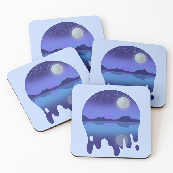 Item preview, Mountain moon scene  designed and sold by daniturtles.