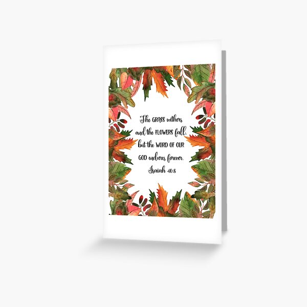 Item preview, Isaiah 40:8 – The Grass Withers, The Flowers Fall, But The Word Of The Our Lord Endures Forever, Bible Verse Wall Art, Inspirational Quote, Christian Home Decor designed and sold by Dzhenka-Balimez.