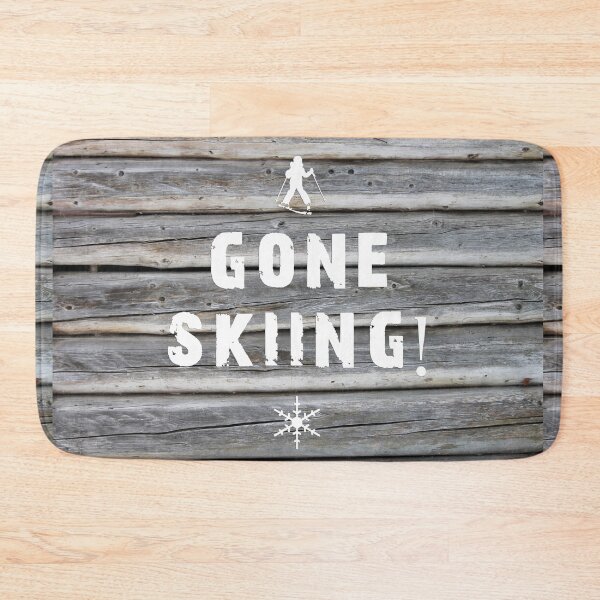 Item preview, Gone Skiing on Rustic Wood designed and sold by skidecor.