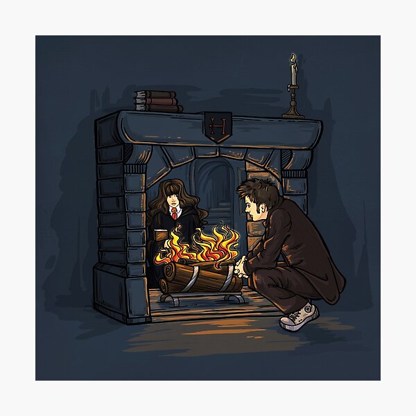 The Witch in the Fireplace Photographic Print