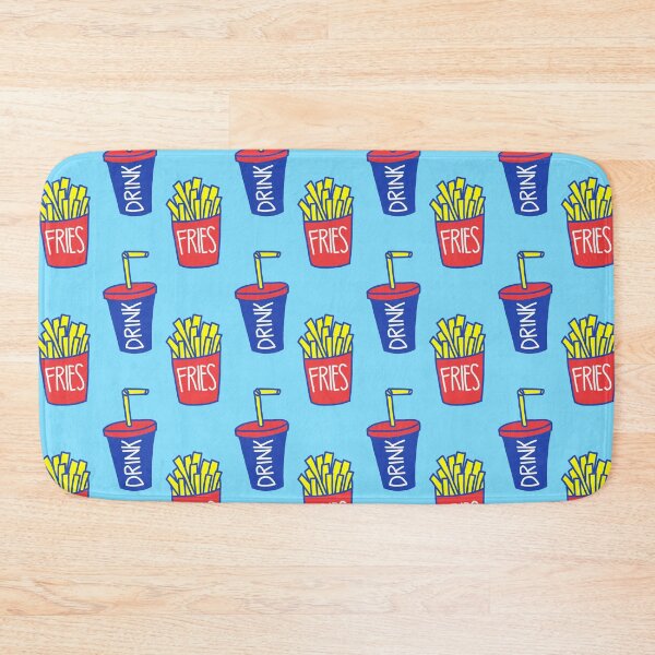 Item preview, Fast Food Fries and Drink (blue background) designed and sold by Design Minds Boutique.