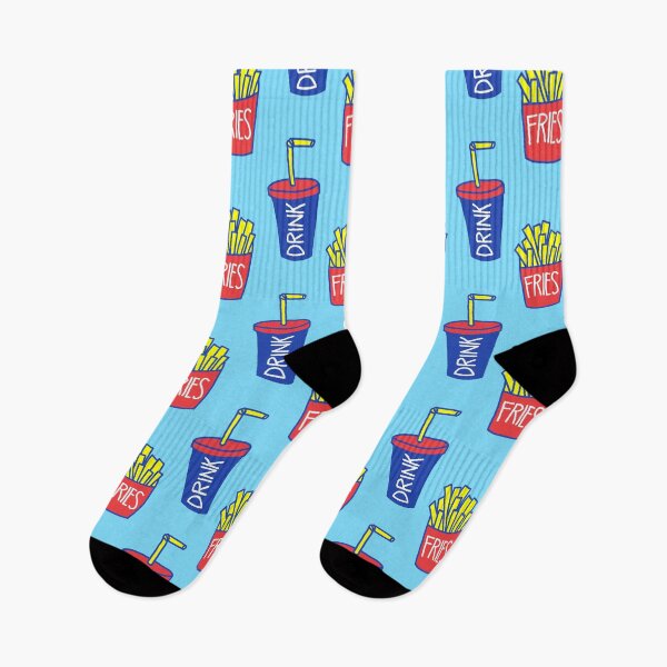 Item preview, Fast Food Fries and Drink (blue background) designed and sold by Design Minds Boutique.