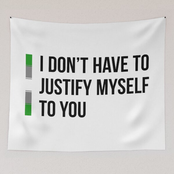 Item preview, Gray Aromantic: I Don't Have to Justify Myself to You designed and sold by ResonantColors.