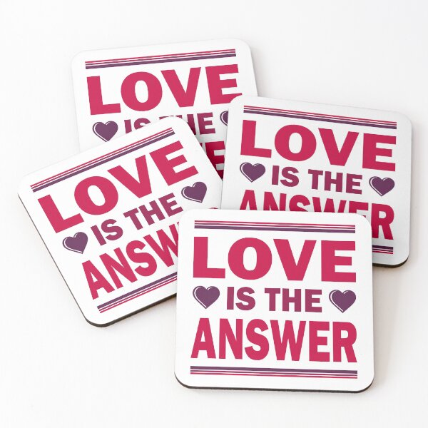 Item preview, LOVE IS THE ANSWER designed and sold by Dwarf-Monkey.