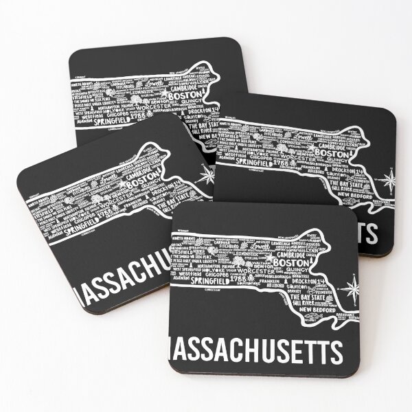 Item preview, Mapa de massachusetts designed and sold by fiberandgloss.