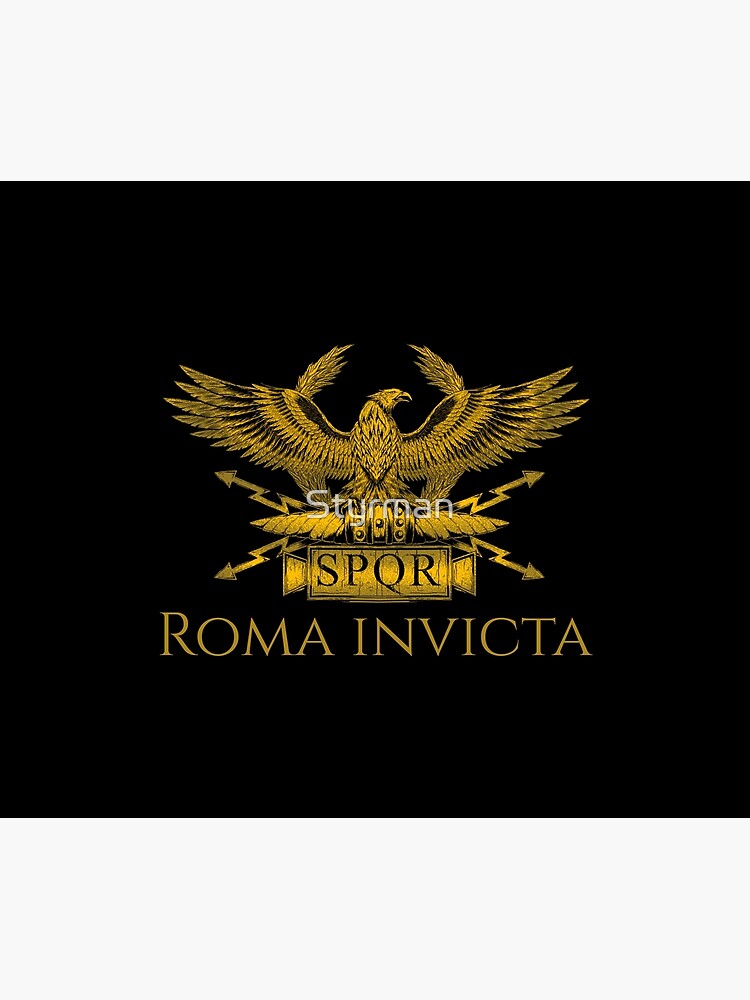 Disover Roma Invicta Legionary Aquila Motivational Ancient Rome SPQR Eagle Standard Tapestry