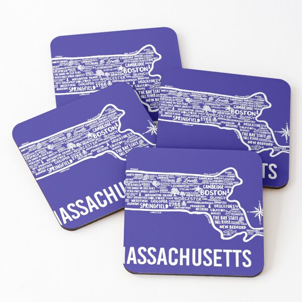 Item preview, Massachusetts Map designed and sold by fiberandgloss.
