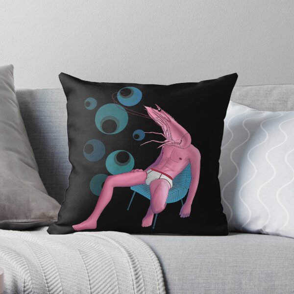 shrimp man Throw Pillow