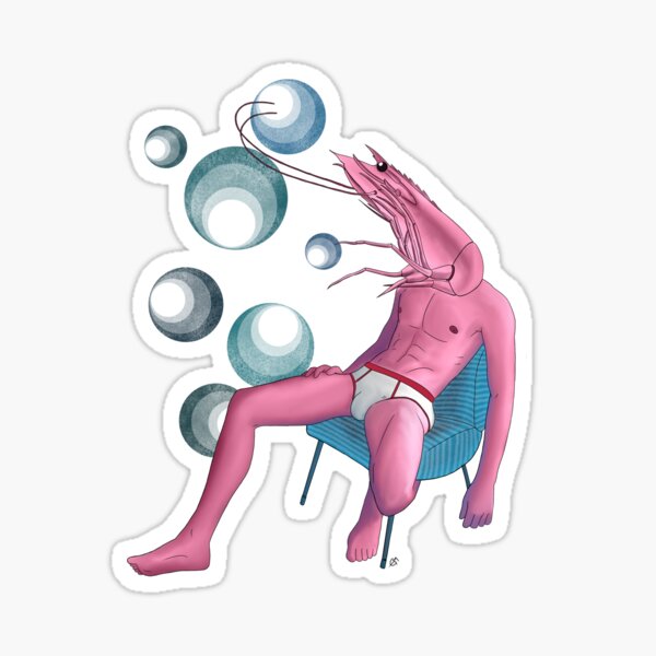 shrimp man Sticker