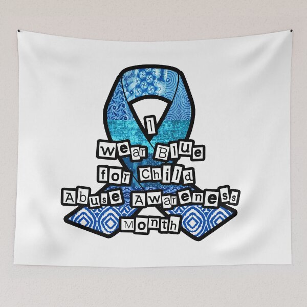 Item preview, I wear blue for child abuse awareness month designed and sold by artbyomega.