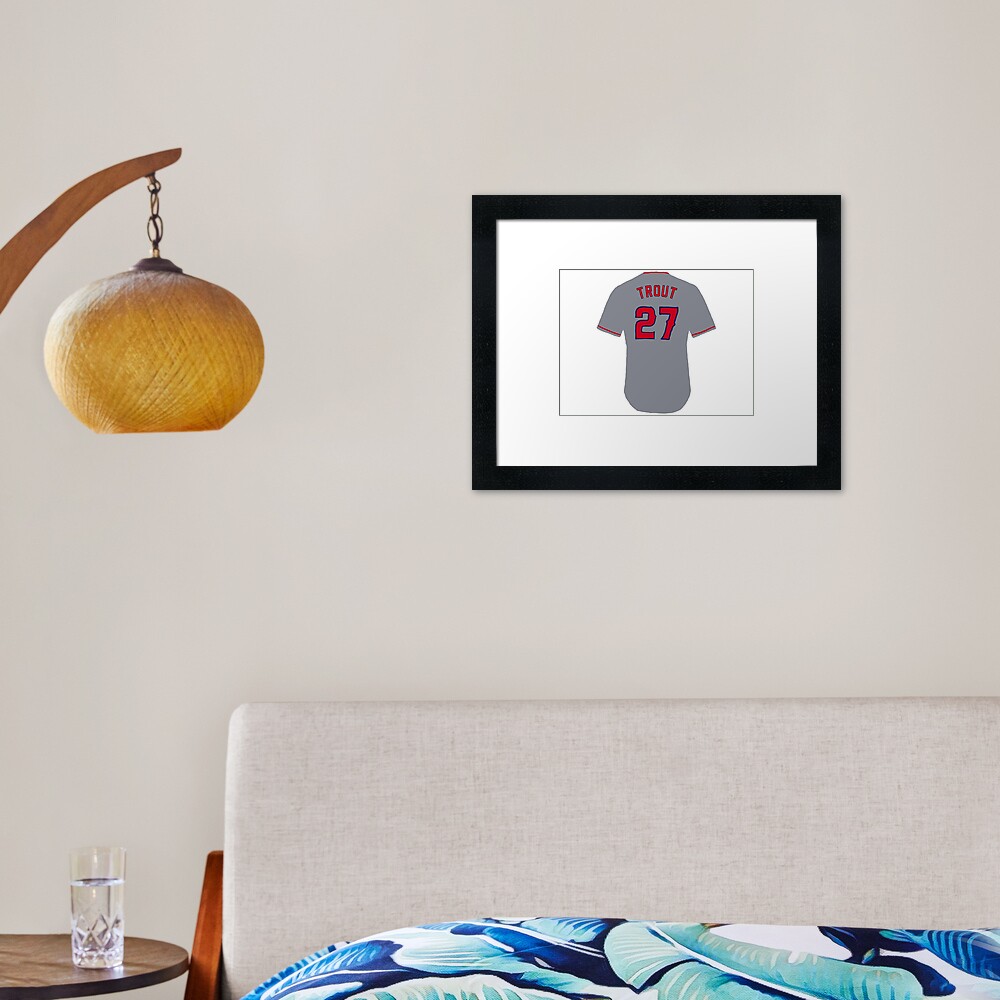 Mike Trout Jersey  Framed Art Print for Sale by athleteart20