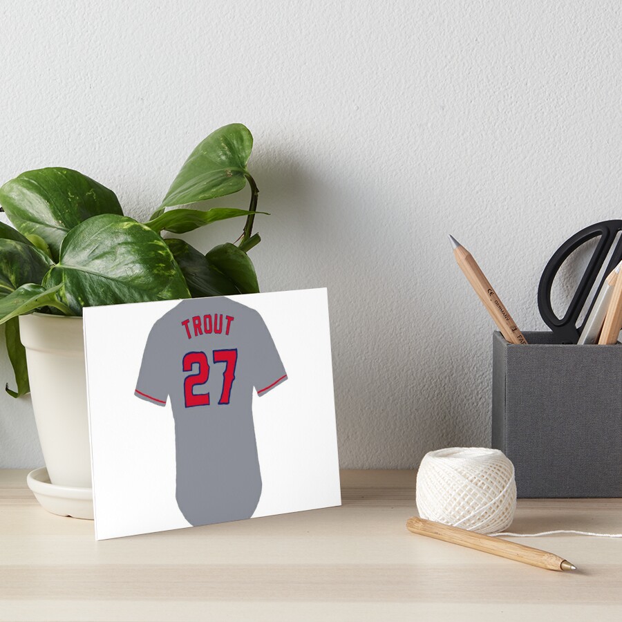 Mike Trout Jersey  Greeting Card for Sale by athleteart20