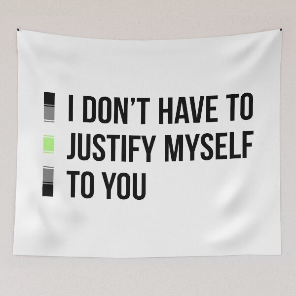 Item preview, Agender: I Don't Have to Justify Myself to You designed and sold by ResonantColors.