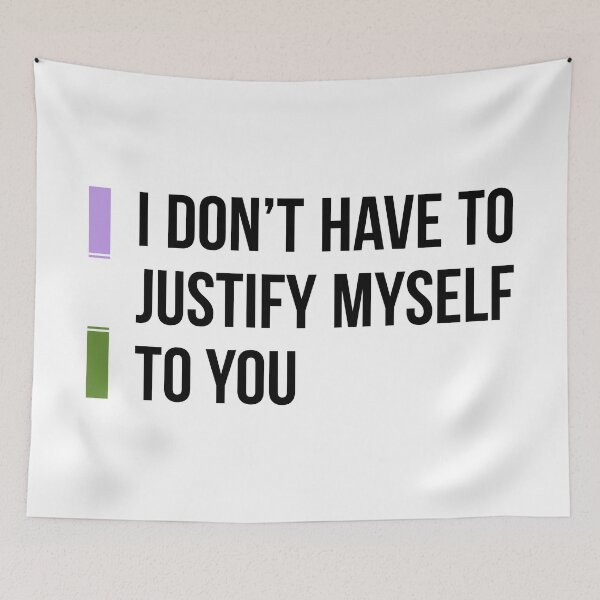 Item preview, Genderqueer: I Don't Have to Justify Myself to You designed and sold by ResonantColors.