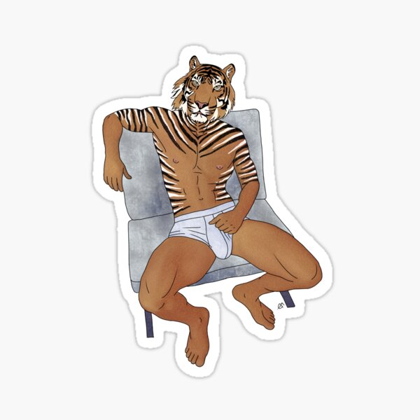 Tiger Man Sticker