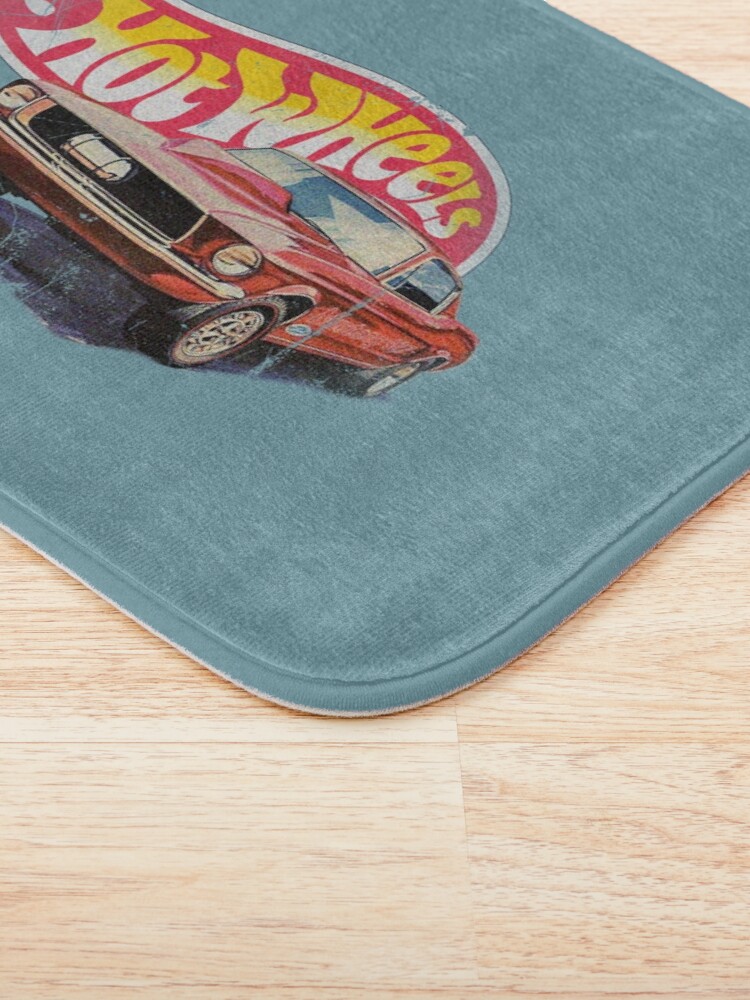 Alternate view of Mustang- 1968 Custom - Vintage, Distressed Hot Wheels 1968 Custom - Red Line Bath Mat