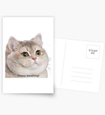 Heavy Breathing Cat- Improved Postcards