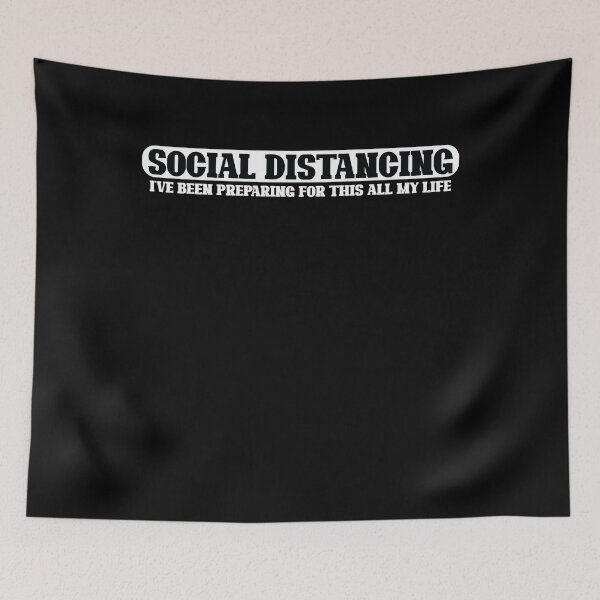 Item preview, Social Distancing T Shirt Introvert Antisocial Virus Quote T-Shirt designed and sold by thehafdesigner.