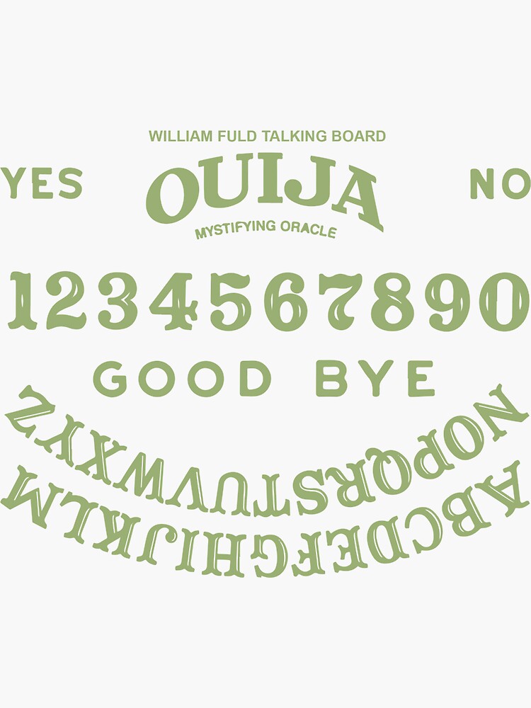 "Text für Ouija Board Guitar Sticker Set" Sticker von RalphsG Redbubble