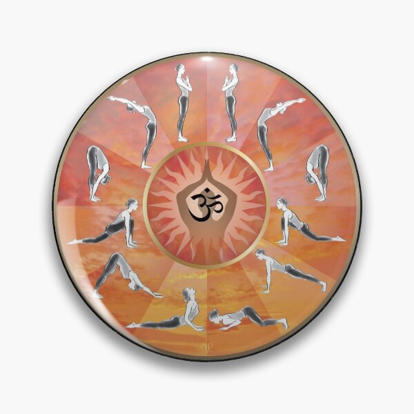 Item preview, Suryanamaskar Sun Salutation Art designed and sold by PureLifePlanet.