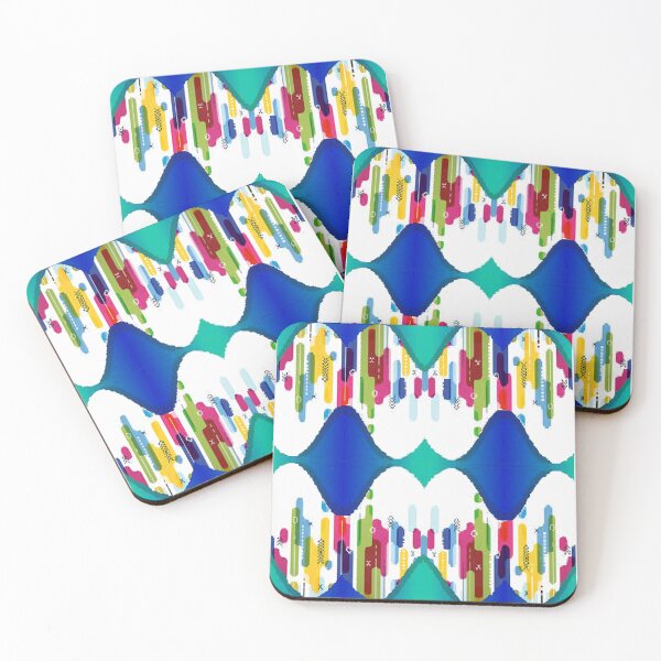 Item preview, SHADES OF BLUE AND A HINT OF OTHER COLORS,colorful abstraction designed and sold by Adri Barnard.