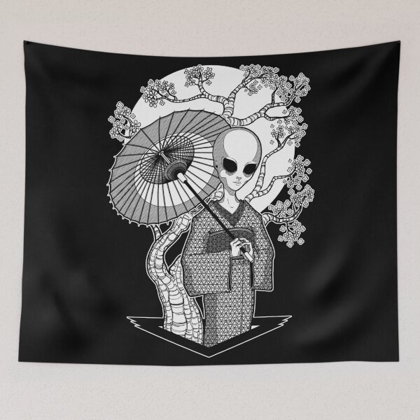 Item preview, The alien Geisha - Black version designed and sold by ToleStyle.