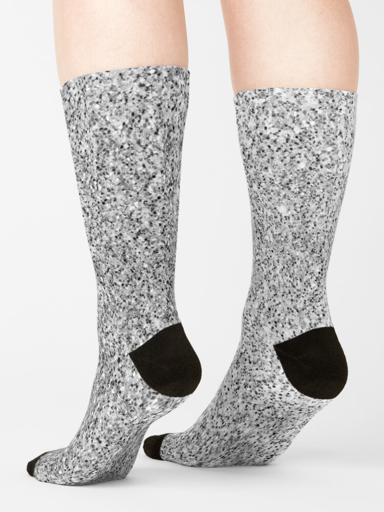 Alternate view of Beautiful Silver glitter sparkles Socks