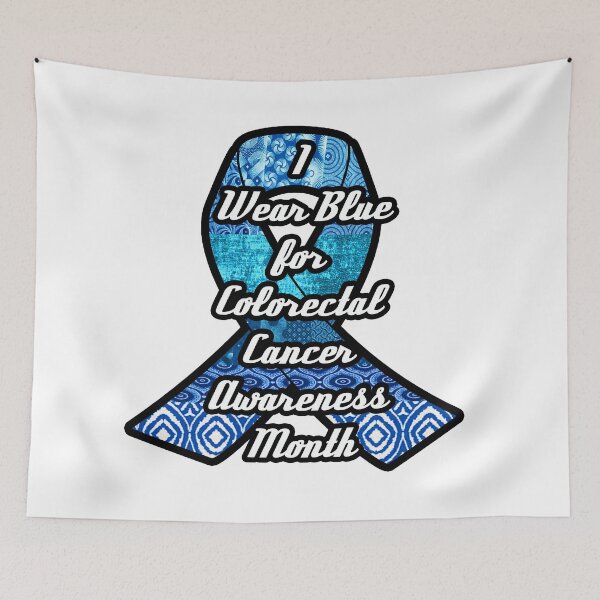 Item preview, Copy of I wear blue for colorectal cancer awareness month designed and sold by artbyomega.