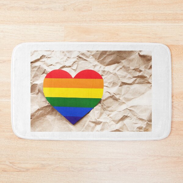 Item preview, LGBT heart, on a background of crumpled paper designed and sold by vilma3000.