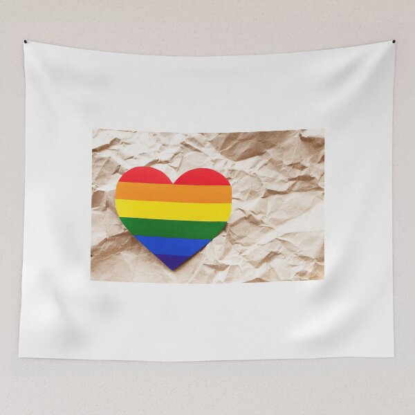 Item preview, LGBT heart, on a background of crumpled paper designed and sold by vilma3000.