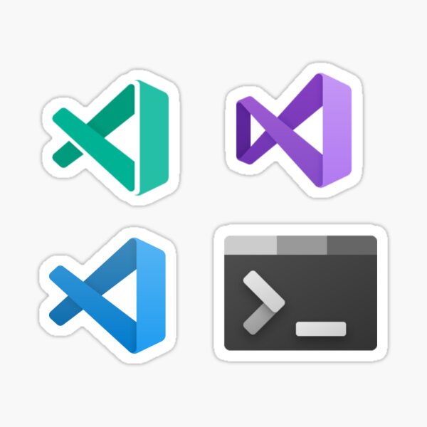 Set: VIsual Studio, VS Code, Insiders, Windows Terminal Sticker