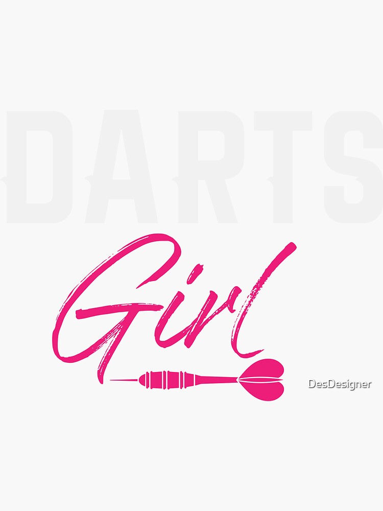 Darts Girl Dart Player Woman Darter 180 Girls Sticker By Desdesigner Redbubble 3064