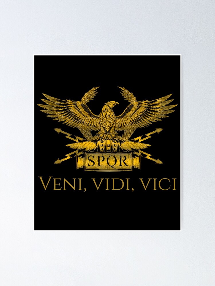 Veni, Vidi, Vici Julius Caesar Quote  Poster for Sale by