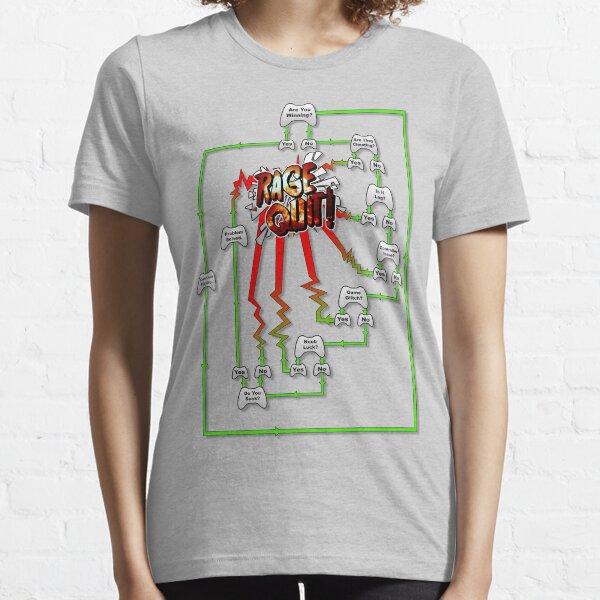 Rage Quit Flow Chart Essential T-Shirt