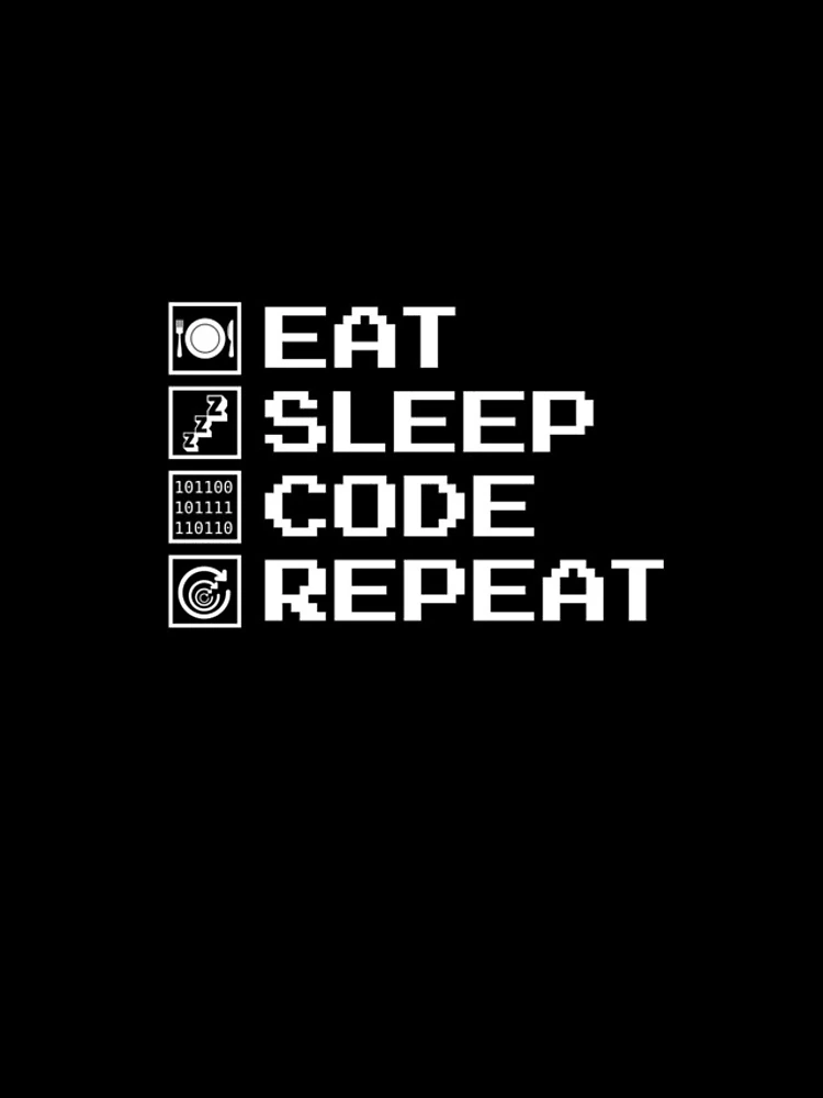 Thumbnail 4 of 4, iPhone Case, Eat Sleep Code Repeat Binary Code Computer Programmer Gear designed and sold by DynamicDesign.