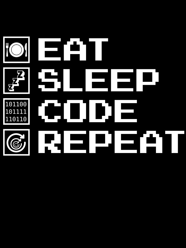 Thumbnail 3 of 3, Scarf, Eat Sleep Code Repeat Binary Code Computer Programmer Gear designed and sold by DynamicDesign.