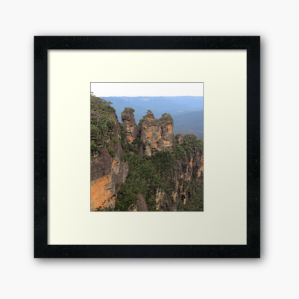 Three Sisters Blue Mountains Framed Art Print