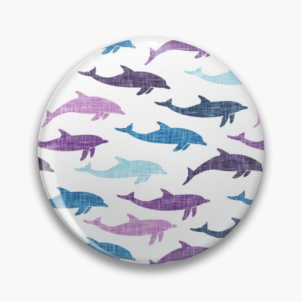 Item preview, Dolphins - purple & blue - nautical summer  designed and sold by littlearrow.