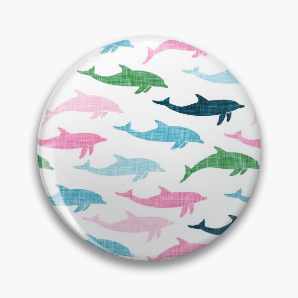 Item preview, Dolphins - pink and green - nautical summer  designed and sold by littlearrow.