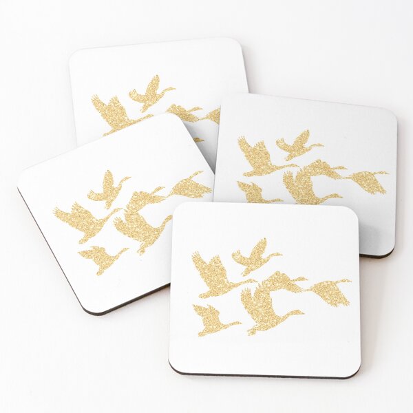 Item preview, Glitter effect birds flying geese flock designed and sold by TheElkWillow.